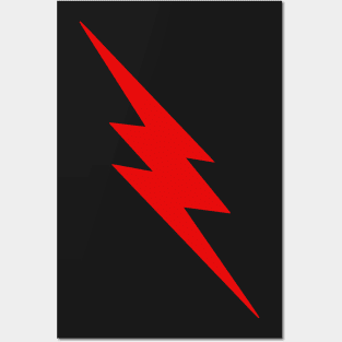 Red Lightning Bolt Posters and Art
